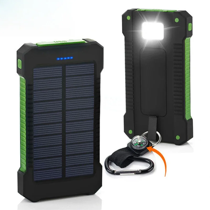 Portable Charger 20000Mah - 20000mAh Taşınabilir Güneş Enerjili Powerbank Su