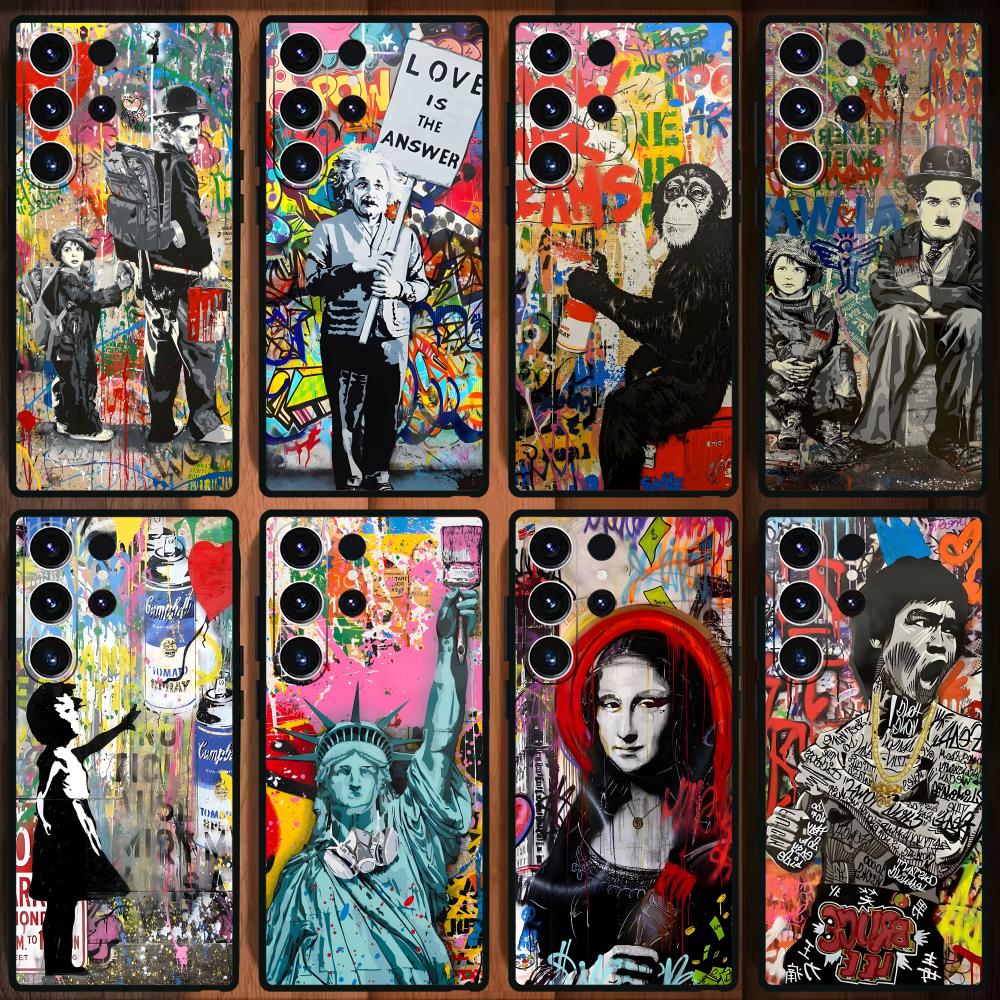 Samsung Accessories Phone - Banksy Graffiti Sanat Telefon Kılıfı Samsung