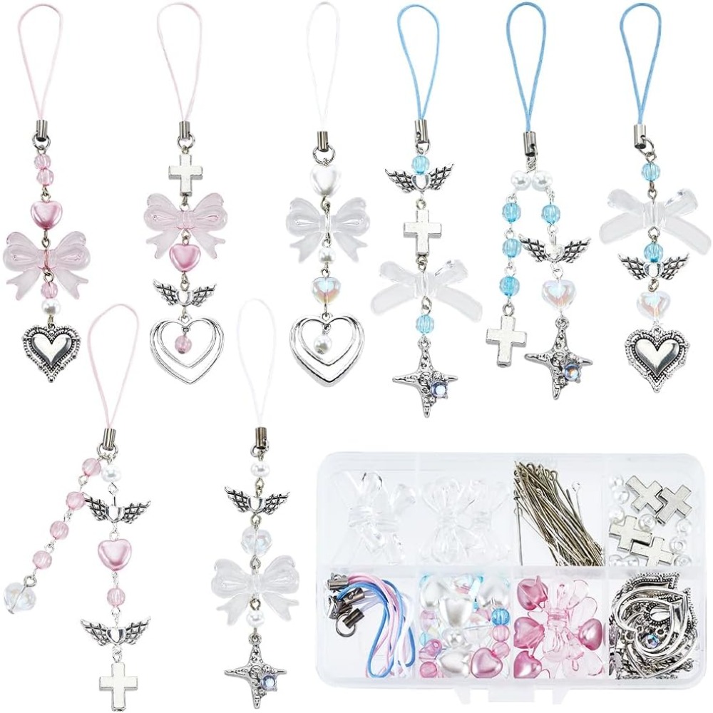 Phone Accessories Beads - 154 adet DIY 8 takım telefon
