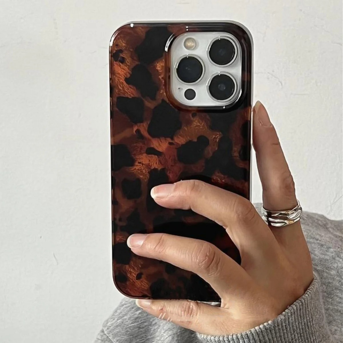 Phone Accessories List - Retro Amber Dokulu Lazer Telefon Kılıfı