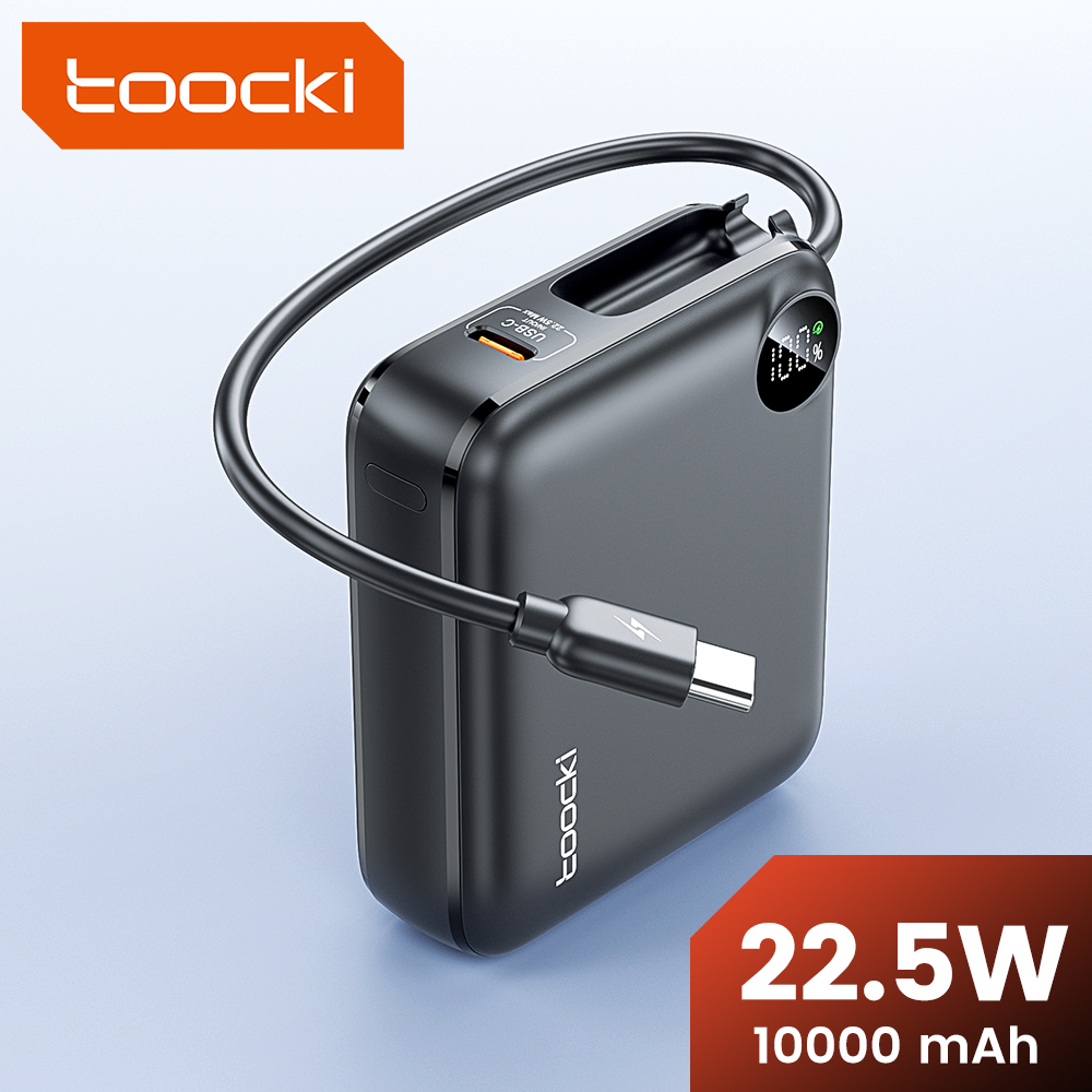 Portable Charger 20000Mah - Toocki Taşınabilir PowerBank Dahili USB C