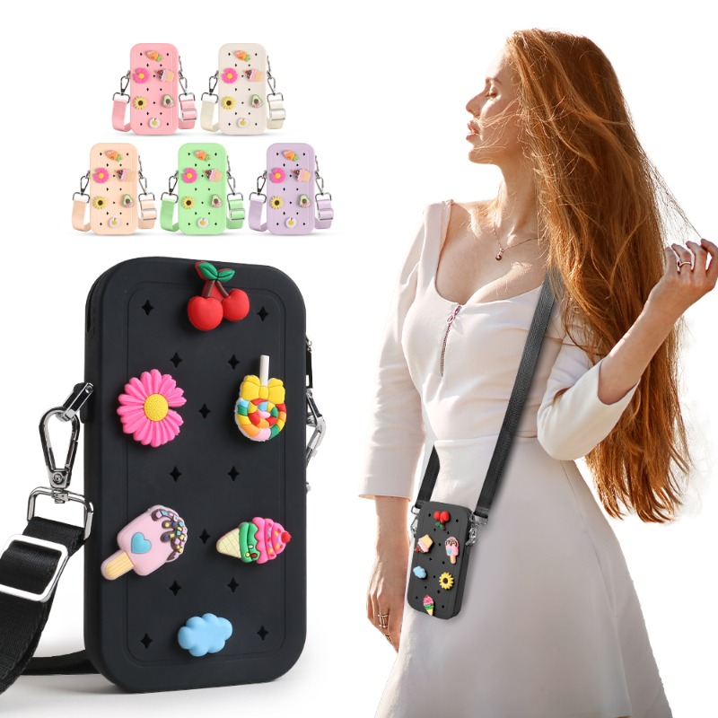 Phone Accessories Organizer - Çok İşlevli Taşınabilir Silikon Crossbody Çanta