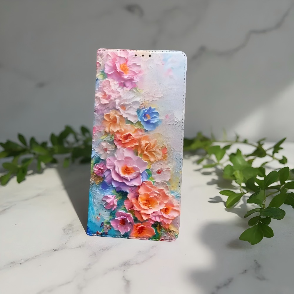 Samsung Accessories Phone - Boyalı Manyetik Kapaklı Deri Cüzdan Kılıf
