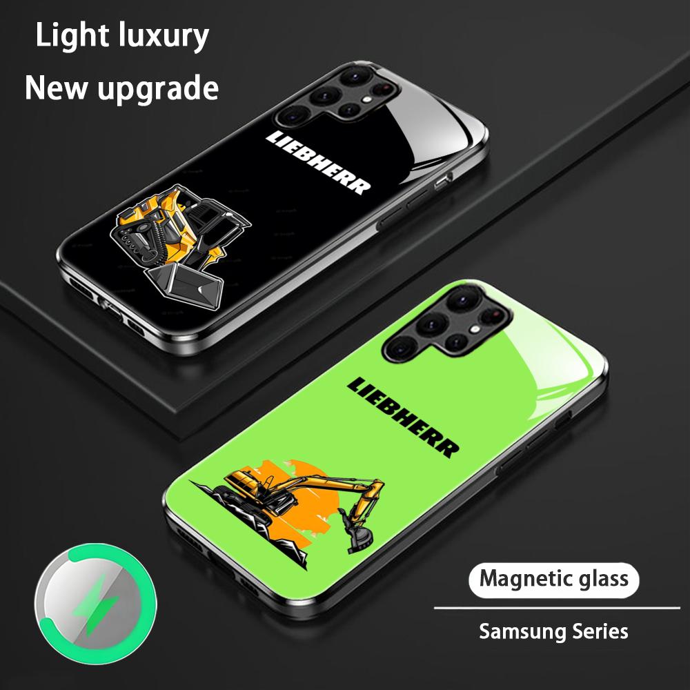 Magnetic Phone Case - LOGO L-liebherr Ekskavatör Telefon Kılıfı Samsung