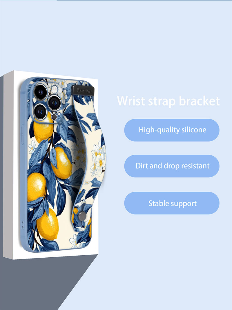 Phone Accessories Quotes - Meyve Limon Renkli Yıldız Çiçek Desenli