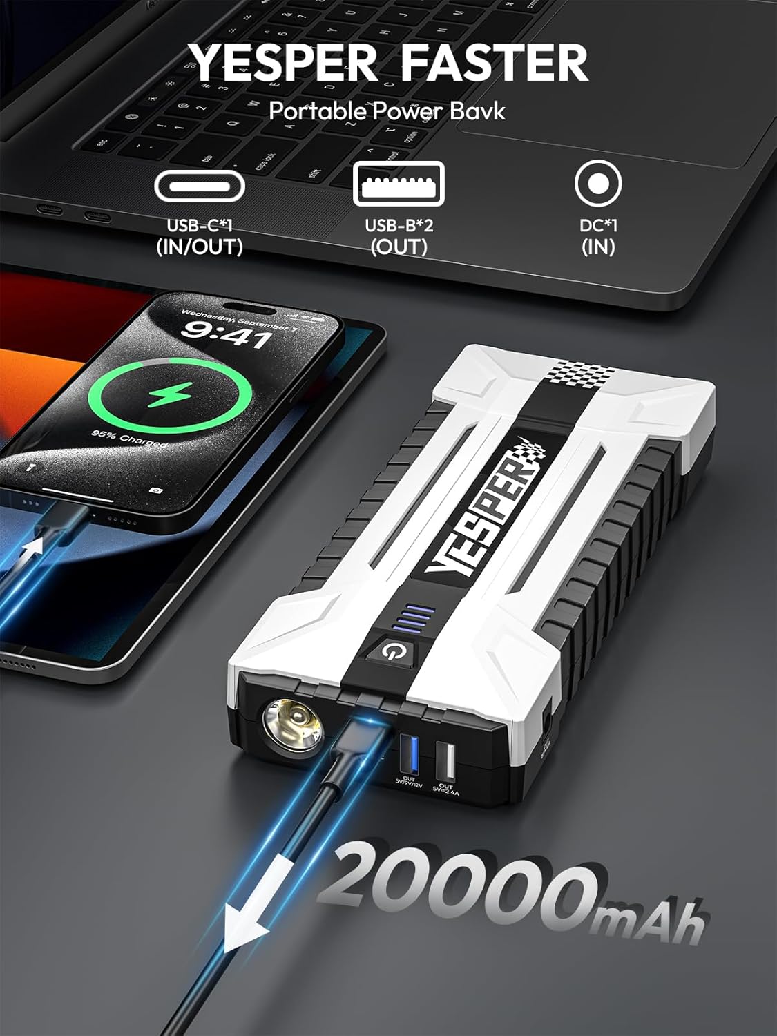 YEPSER YJS20 3000A Peak 12V Ar - Portable Charger 20000Mah incelemesi ve fiyatı